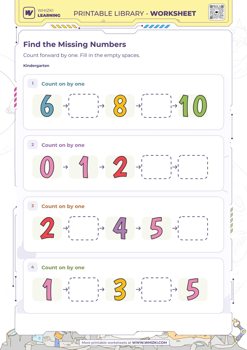 Find the Missing Numbers Worksheet