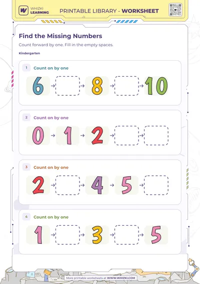 Find the Missing Numbers Worksheet
