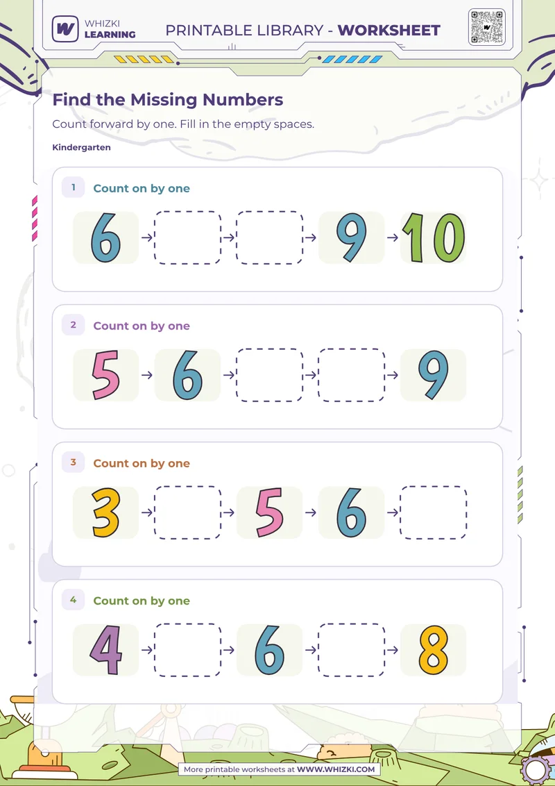 Find the Missing Numbers Worksheet