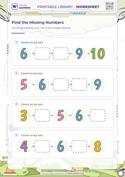 Find the Missing Numbers Worksheet