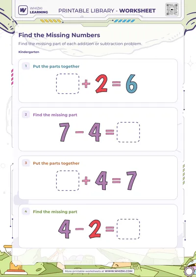 Find the Missing Numbers Worksheet