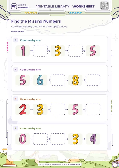 Find the Missing Numbers Worksheet