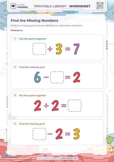 Find the Missing Numbers Worksheet