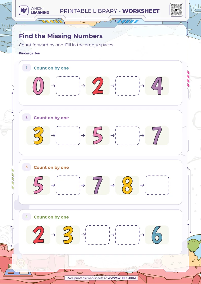 Find the Missing Numbers Worksheet