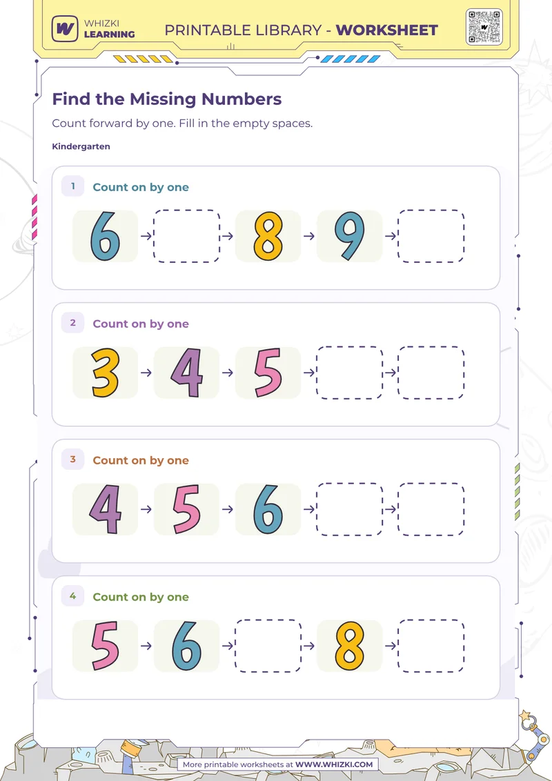 Find the Missing Numbers Worksheet