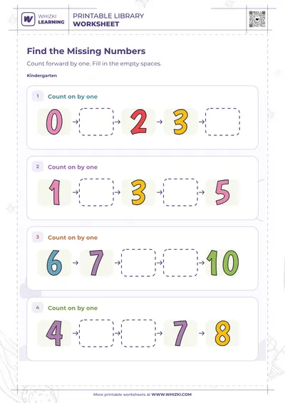 Find the Missing Numbers Worksheet