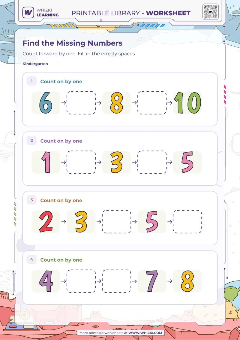 Find the Missing Numbers Worksheet