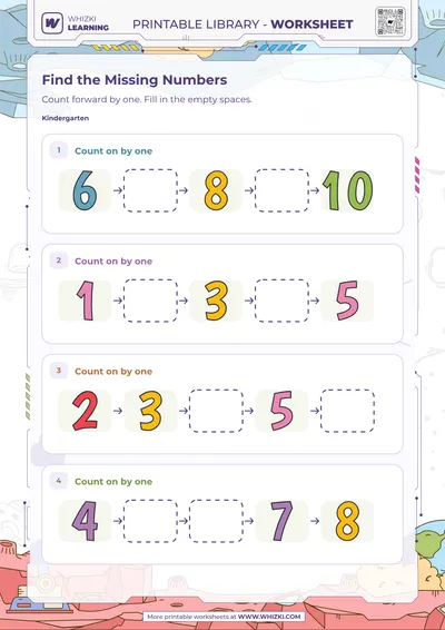 Find the Missing Numbers Worksheet