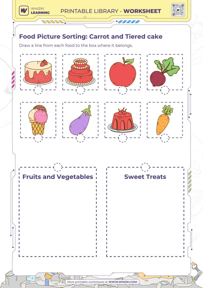 Food Picture Sorting: Carrot and Tiered cake