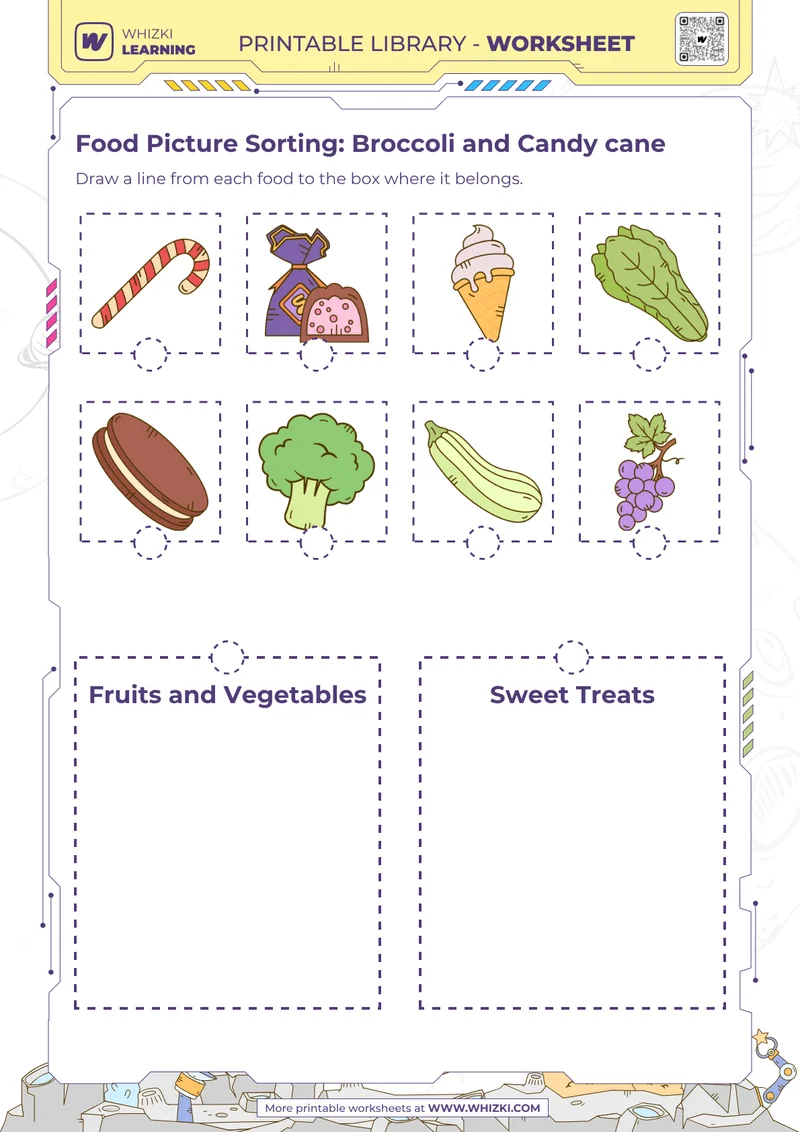 Food Picture Sorting: Broccoli and Candy cane