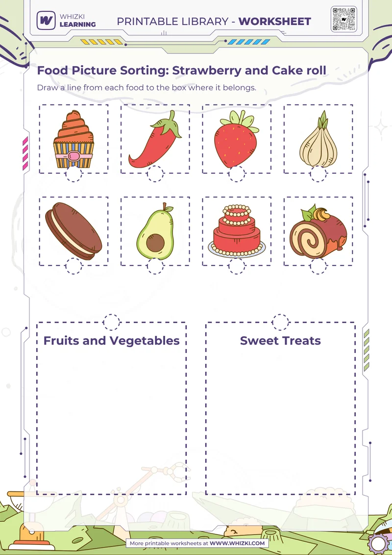 Food Picture Sorting: Strawberry and Cake roll