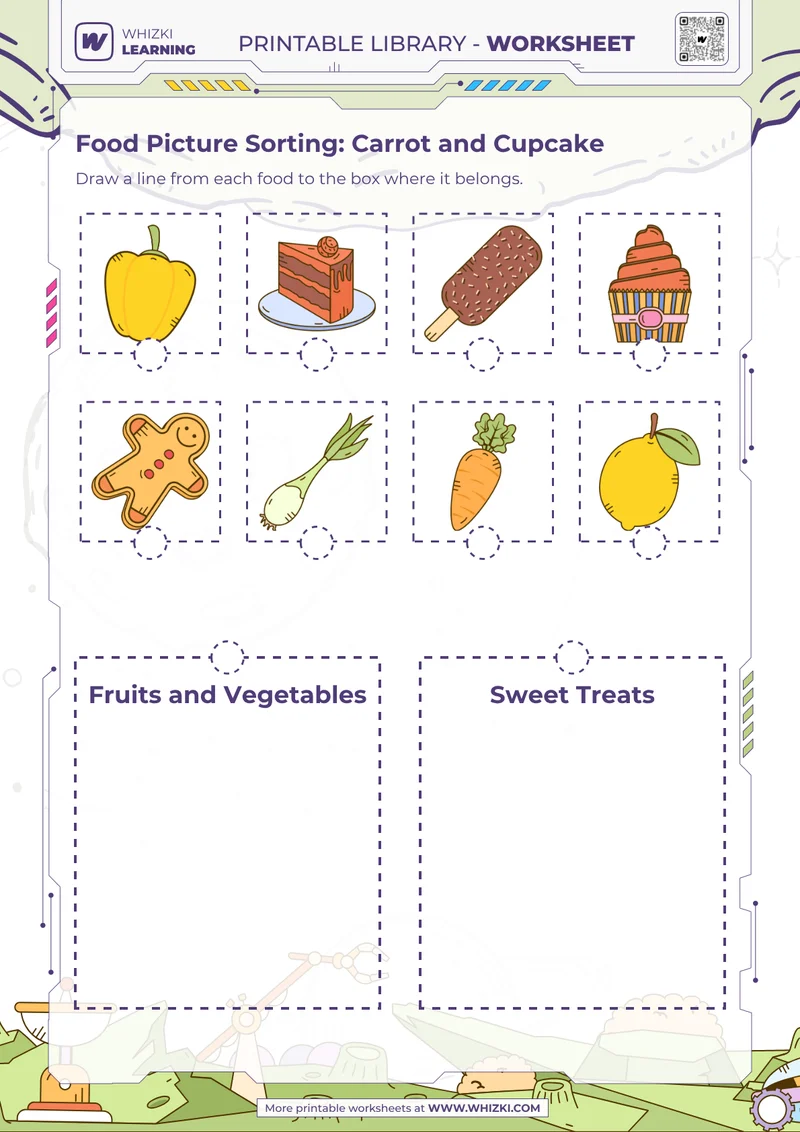 Food Picture Sorting: Carrot and Cupcake