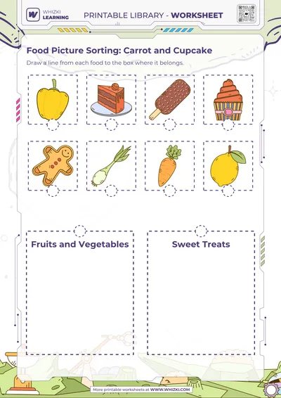 Food Picture Sorting: Carrot and Cupcake