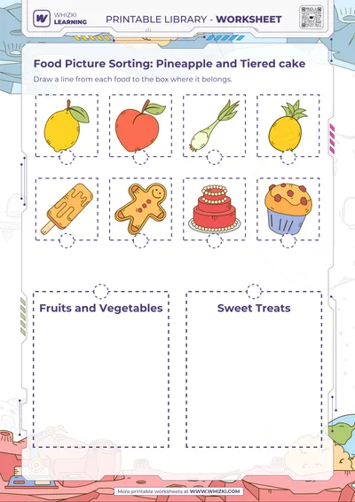 Food Picture Sorting: Pineapple and Tiered cake