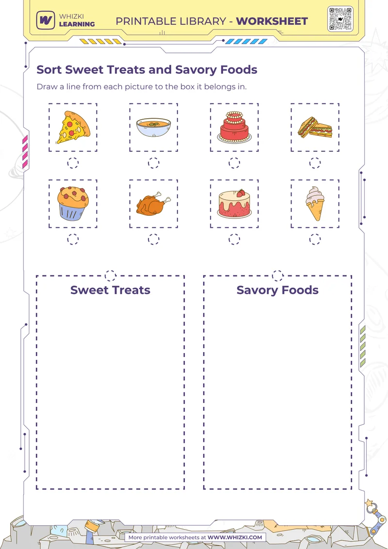 Sort Sweet Treats and Savory Foods