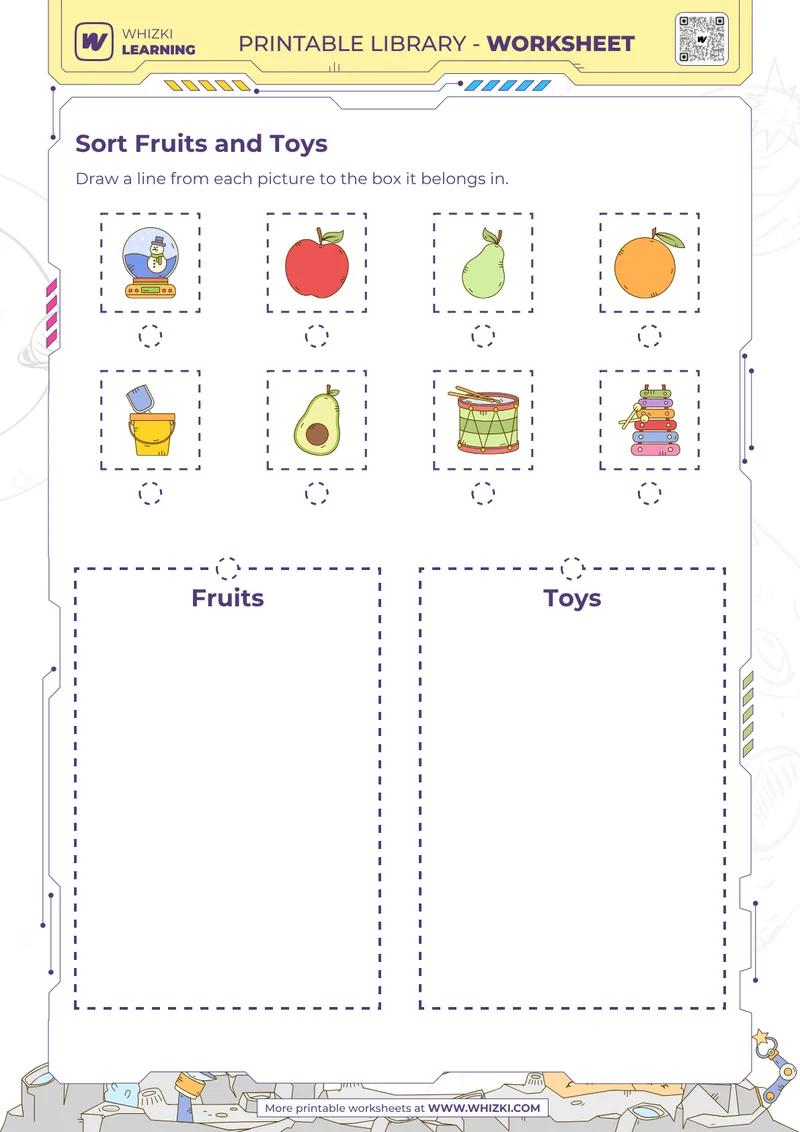 Sort Fruits and Toys
