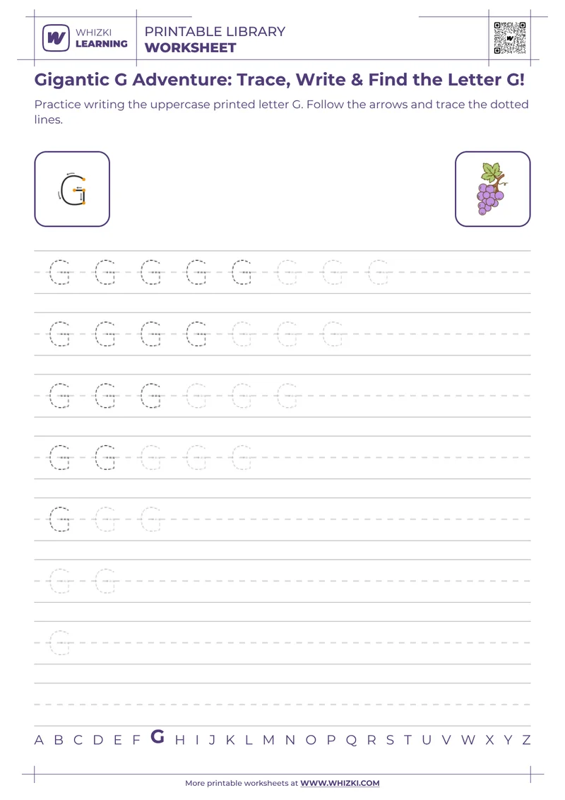Gigantic G Adventure: Trace, Write & Find the Letter G!
