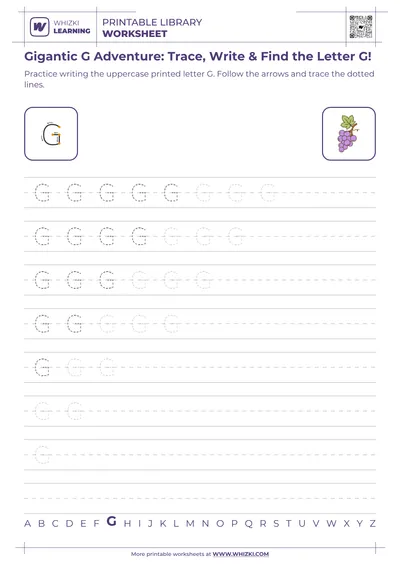 Gigantic G Adventure: Trace, Write & Find the Letter G!