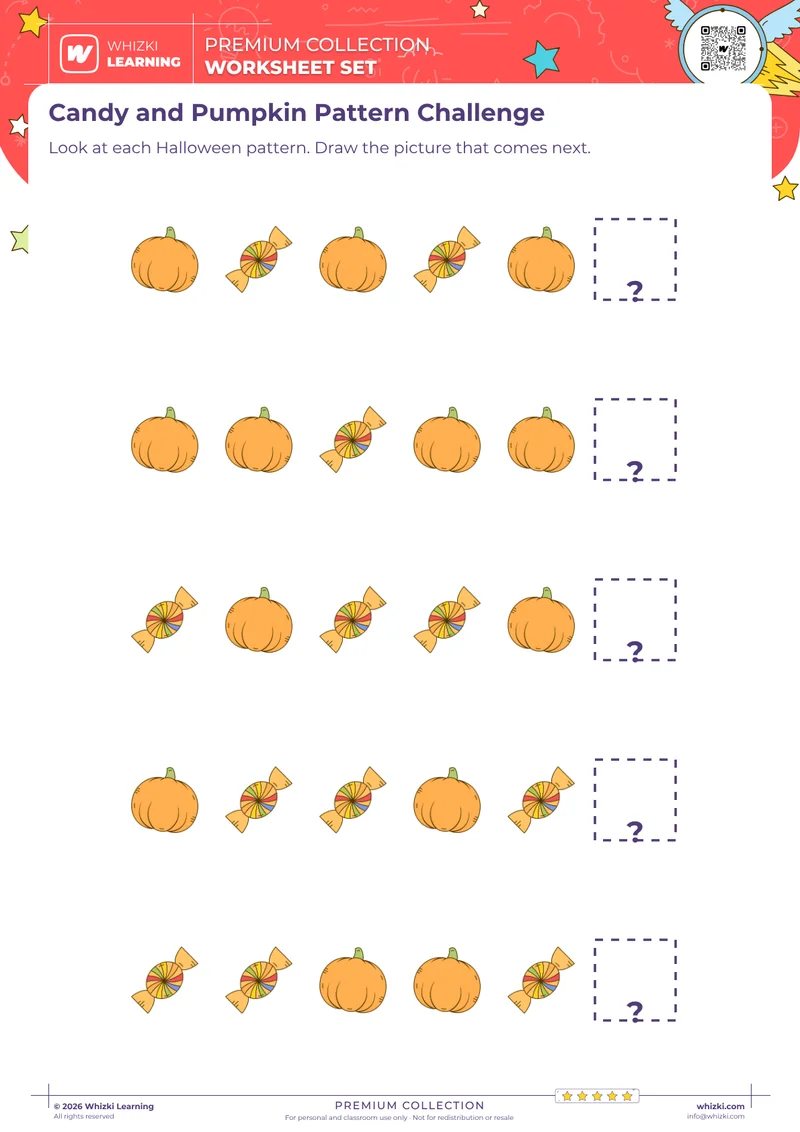Candy and Pumpkin Pattern Challenge
