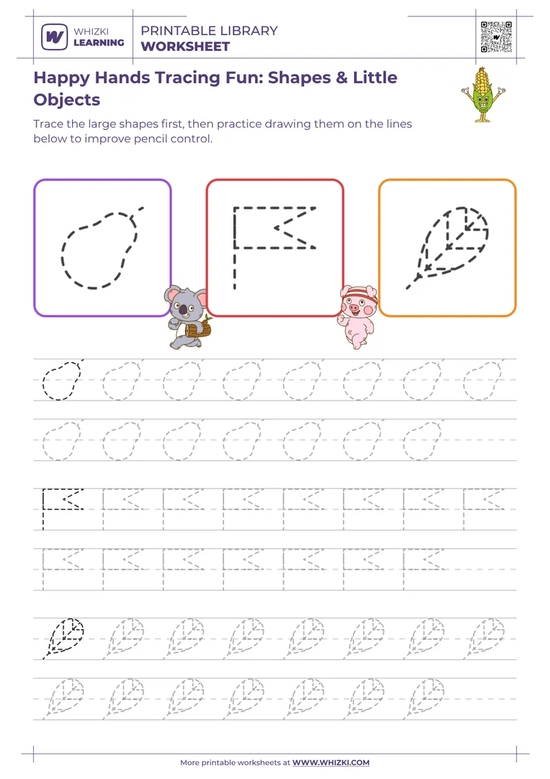 Happy Hands Tracing Fun: Shapes & Little Objects