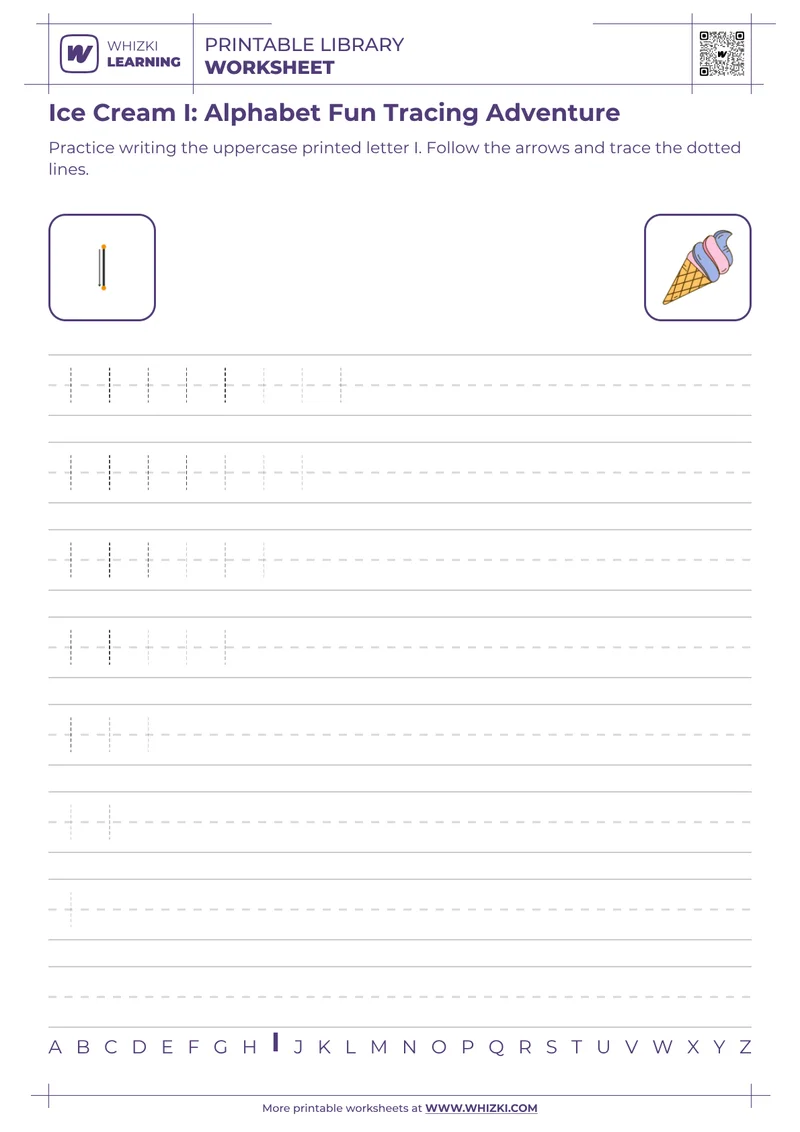 Ice Cream I: Alphabet Fun Tracing Adventure