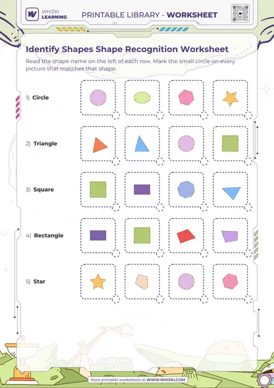 Identify Shapes Shape Recognition Worksheet