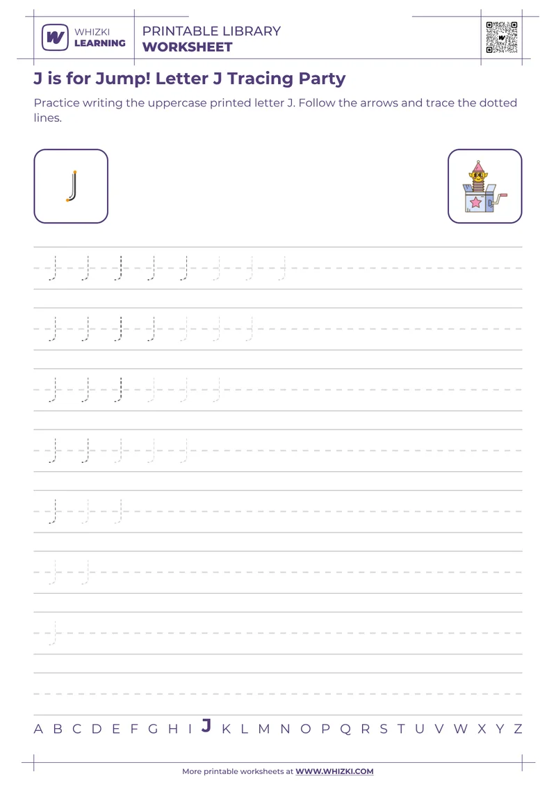 J is for Jump! Letter J Tracing Party