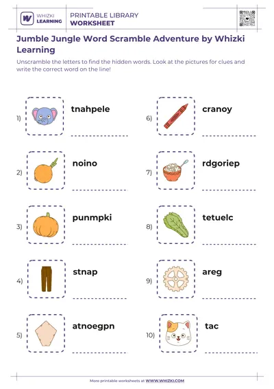 Jumble Jungle Word Scramble Adventure by Whizki Learning