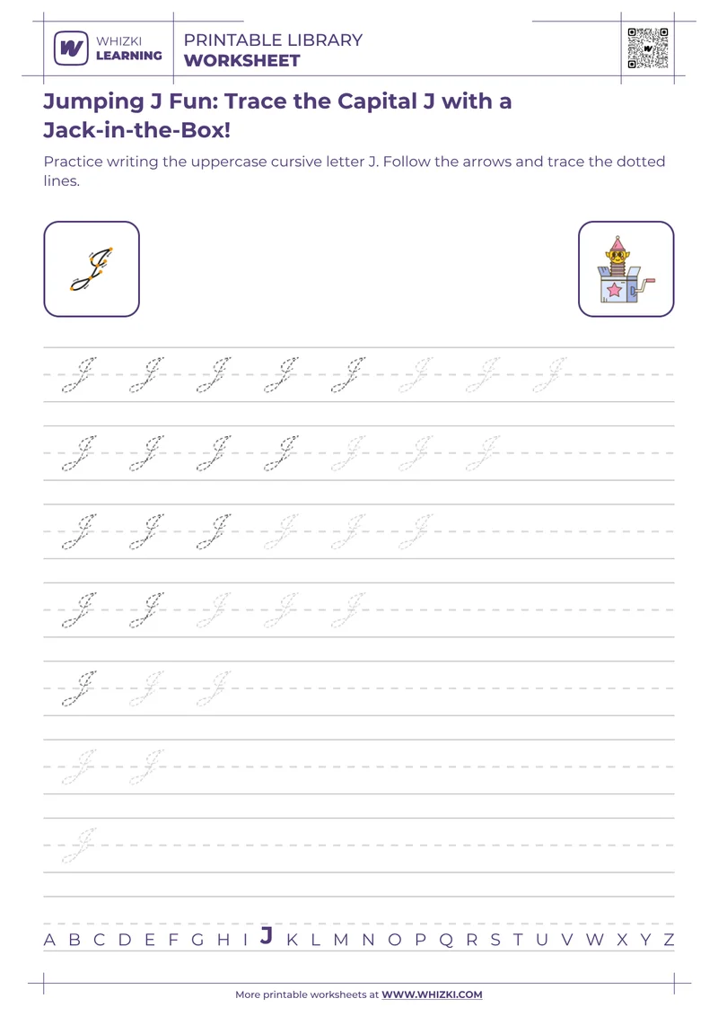 Jumping J Fun: Trace the Capital J with a Jack-in-the-Box!