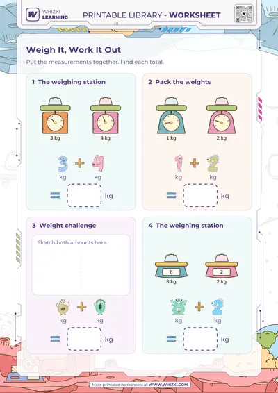 Kilogram Addition Worksheet
