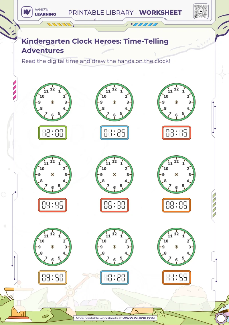 Kindergarten Clock Heroes: Time-Telling Adventures