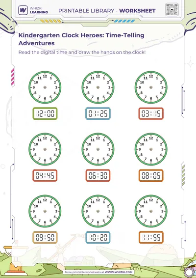 Kindergarten Clock Heroes: Time-Telling Adventures