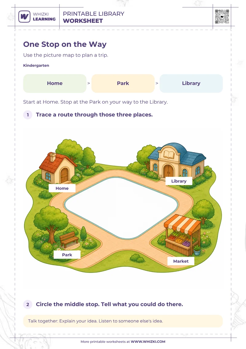 Kindergarten Map Skills Worksheet