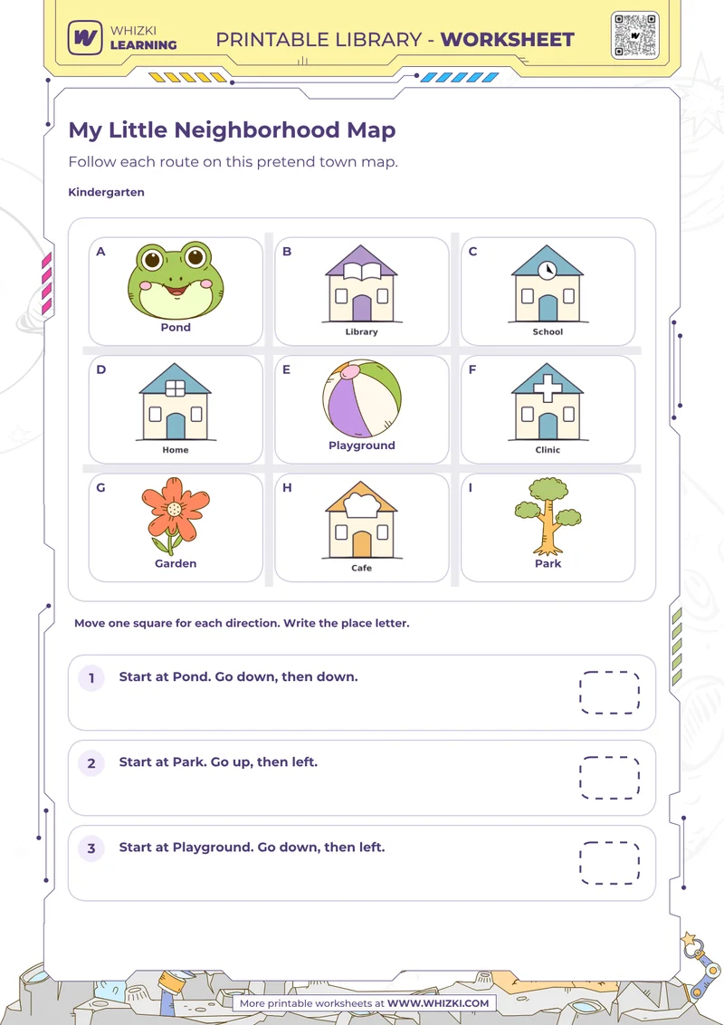 Kindergarten Map Skills Worksheet