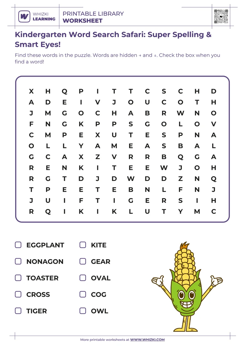 Kindergarten Word Search Safari: Super Spelling & Smart Eyes!