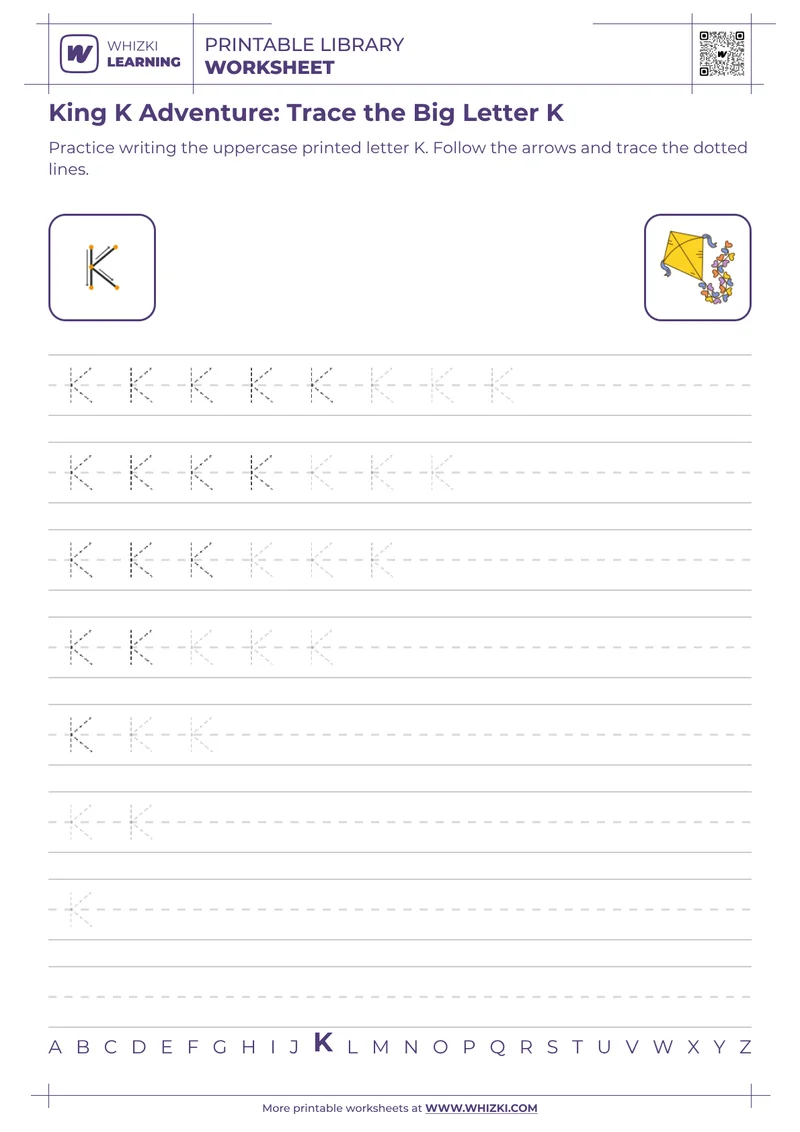 King K Adventure: Trace the Big Letter K