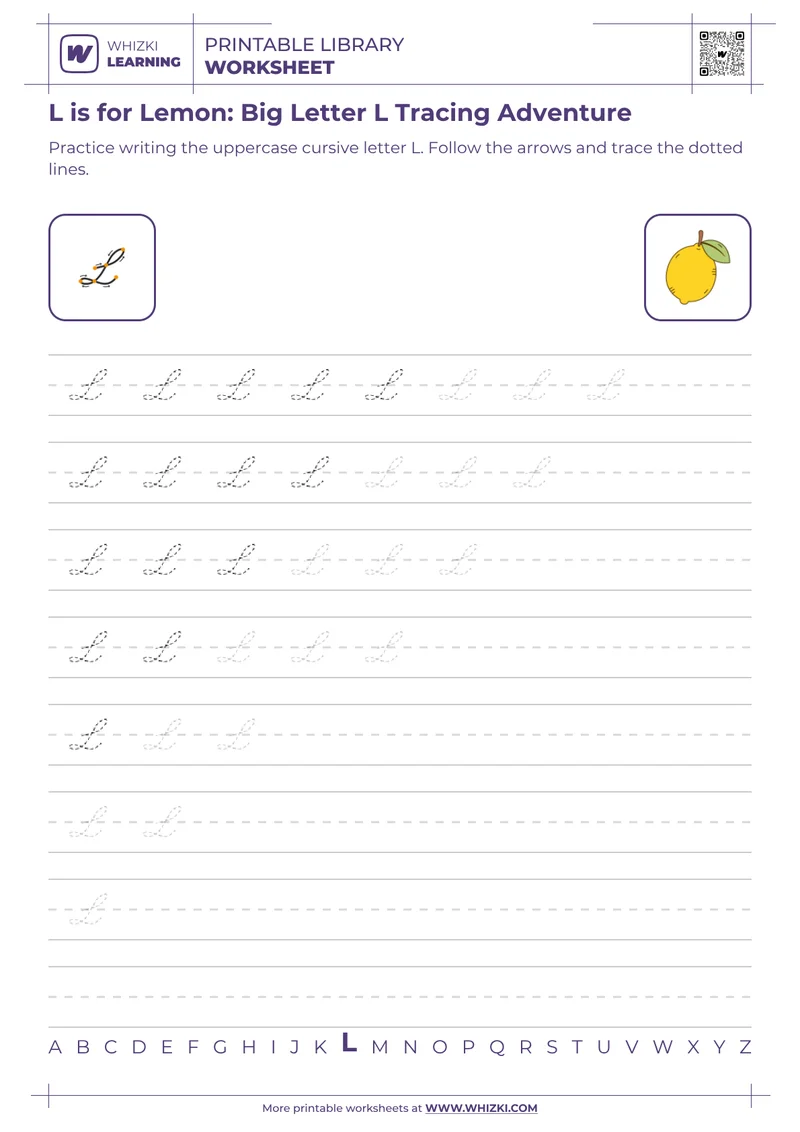 L is for Lemon: Big Letter L Tracing Adventure