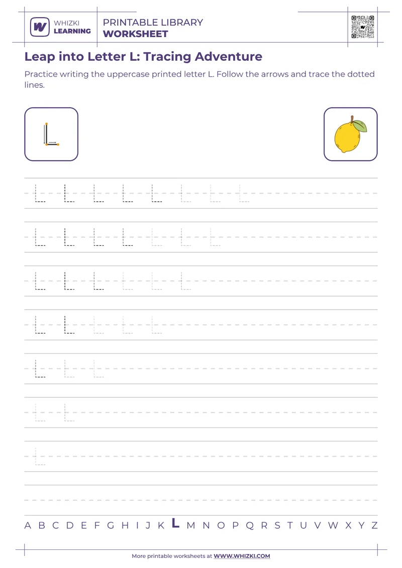 Leap into Letter L: Tracing Adventure