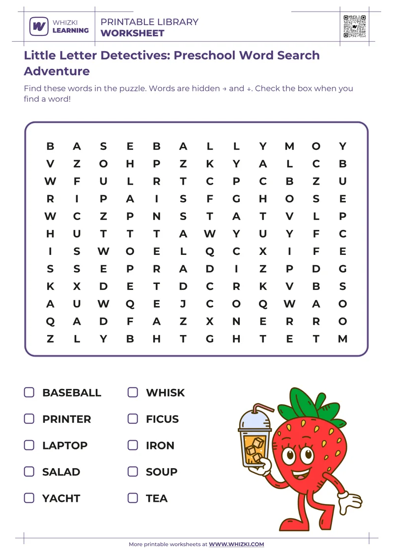 Little Letter Detectives: Preschool Word Search Adventure