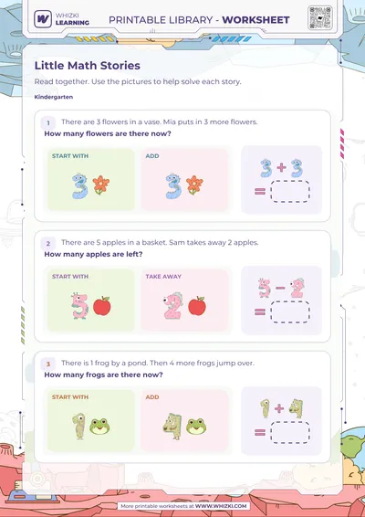 Little Math Stories Worksheet