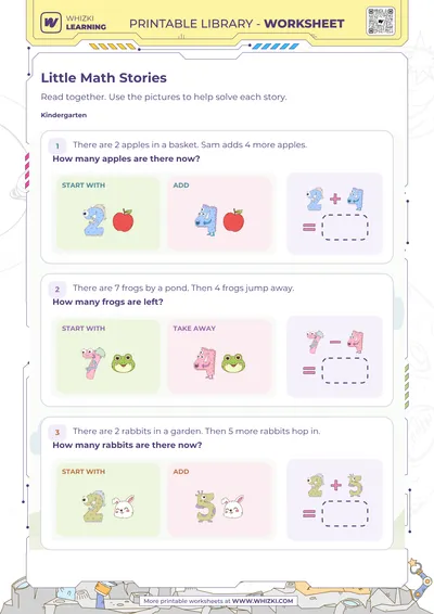 Little Math Stories Worksheet