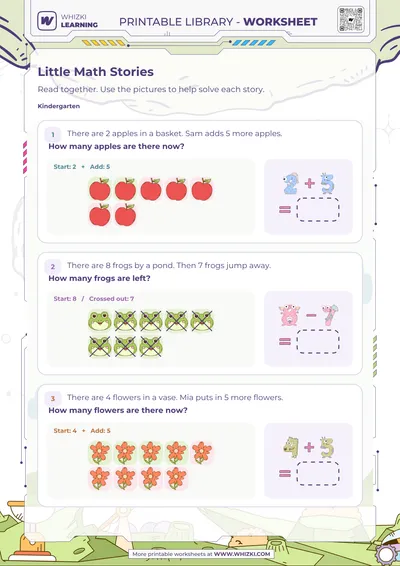 Little Math Stories Worksheet