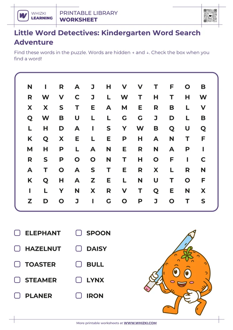 Little Word Detectives: Kindergarten Word Search Adventure