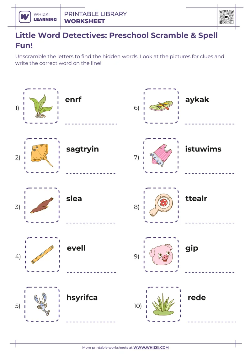 Little Word Detectives: Preschool Scramble & Spell Fun!