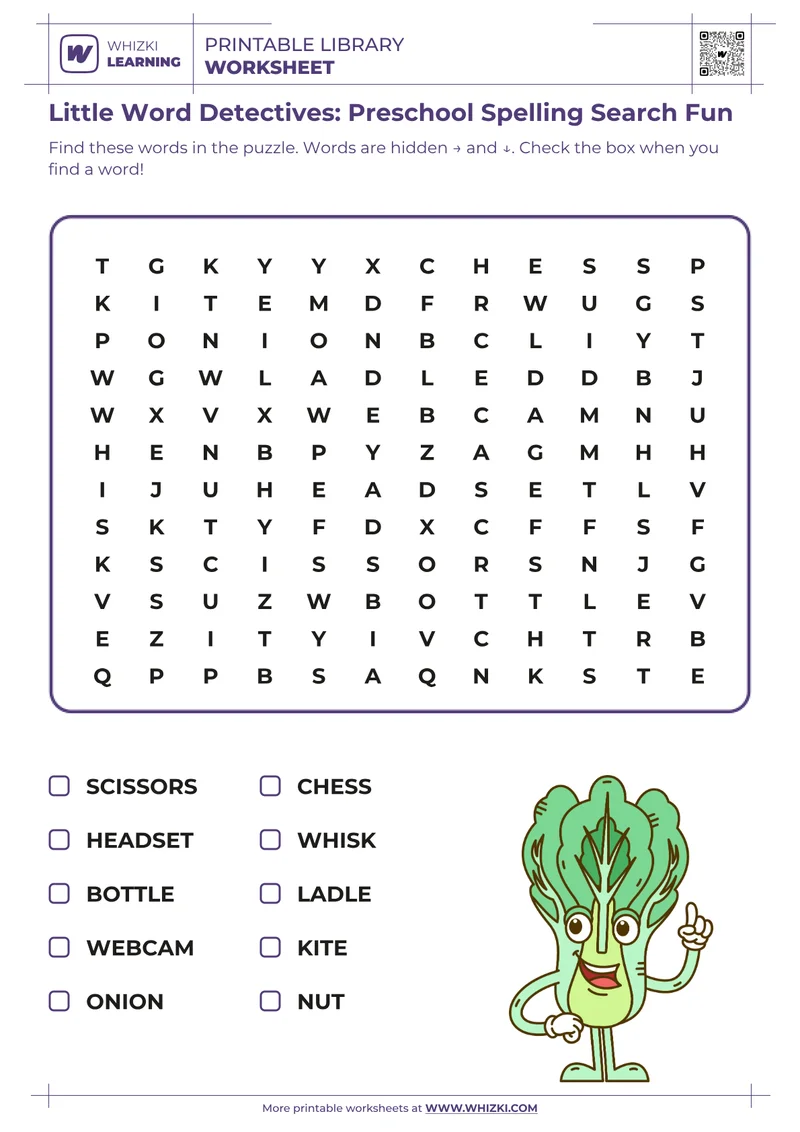 Little Word Detectives: Preschool Spelling Search Fun