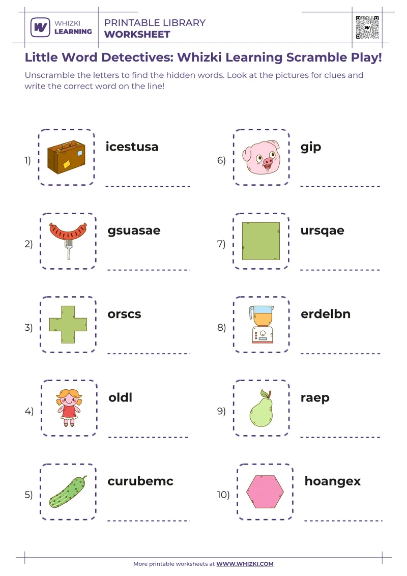 Little Word Detectives: Whizki Learning Scramble Play!