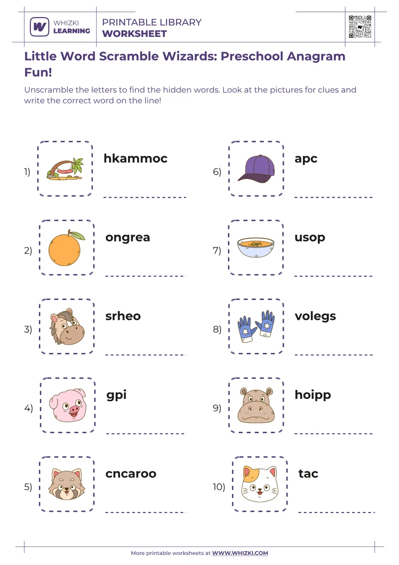 Little Word Scramble Wizards: Preschool Anagram Fun!