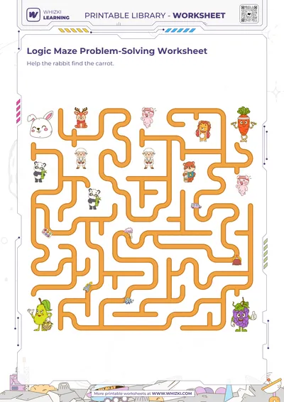 Logic Maze Problem-Solving Worksheet