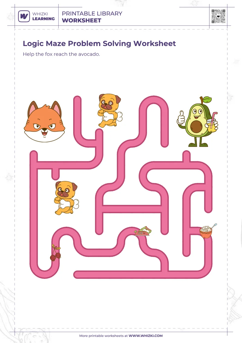 Logic Maze Problem Solving Worksheet