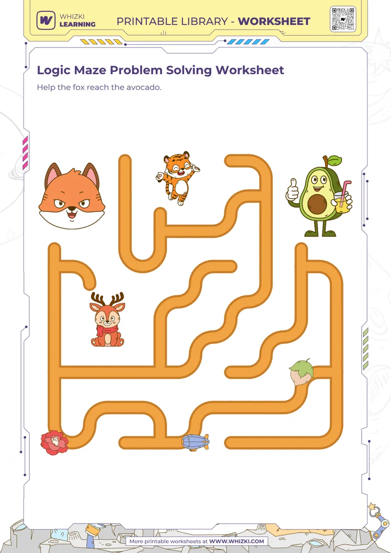 Logic Maze Problem Solving Worksheet